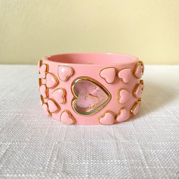 Betsey Johnson Candy Heart Lucite Watch in Pink - Picture 5 of 8